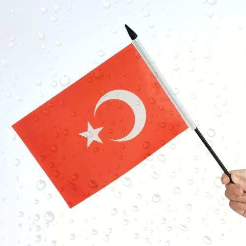 Us American & Turkey Friendship Table Flag, Usa &Turk Desk Flag, Turk Flags For Room Display,American & Turkey Twin Desk Flag Set- Miniature Usa , Turkey Combination Flag #TOP1