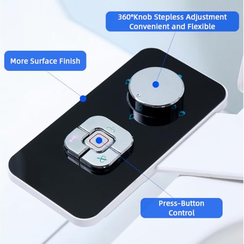 Image of HASTHIP Manual Bidet Sprayer for Western Toilet, Retractable Dual-Nozzle Hygiene Toilet Bidet Attachment, Self Cleaning Design, Individual Button Control, Personal Care Toilet Bidet Sprayer