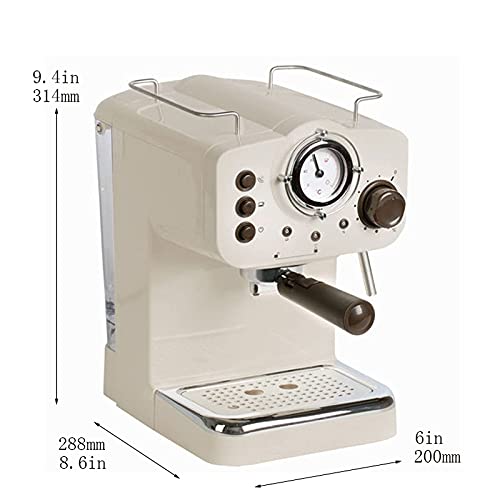 FACAZ Kaffeemaschine Kaffeemaschine mit schäumendem Milchaufschäumer für Espresso, Latte Macchiato, 1,25L Abnehmbarer… – Bild 3