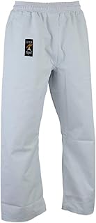 Playwell Martial Arts Karate White 100% Cotton Lightweight Trousers - 7oz - NEW