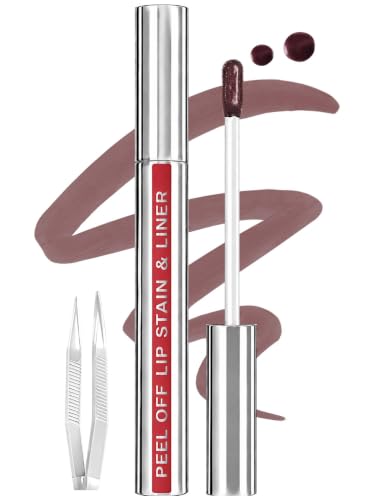 Image of Lip Stain Peel Off, Long Lasting Lip Liner & Stain, Neutral Mauve