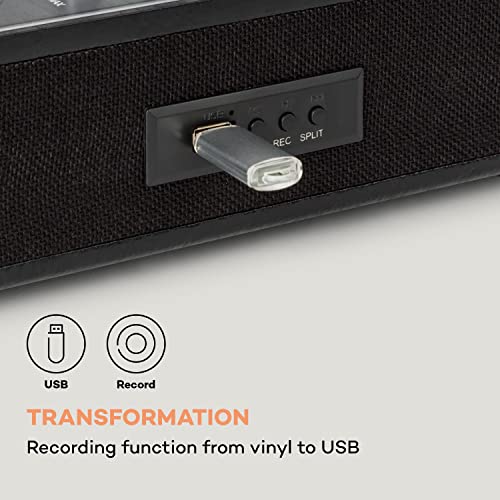 auna TT-Classic Plus Tourne-disque de protection de la poussière, Bluetooth, lecteur vinyle enregistreur 33/45/78 tr/min… - Les Beatles, Paul McCartney, John Lennon, RIngo Starr, George Harrison auna TT-Classic Plus Tourne-disque de protection de la poussière, Bluetooth, lecteur vinyle enregistreur 33/45/78 tr/min… – Image 6