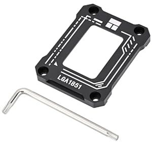 Thermalright Lga1851 BCF Negro Soporte de CPU,CPU Anti Bending Fixed Bracket,Fácil de instalar, Instalación sin costuras fija de ajuste completo,Todo el proceso de chorro de arena de ánodo de aleación