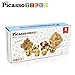 PicassoTiles 8 Styles Interlocking Sensory Toys Wooden Burr Cube, Ball and Barrels Logic Skill Genius Puzzle Brain Teaser Games & Intellectual 3D Assembling Educational Toy Set for Kids & Adults PTP08