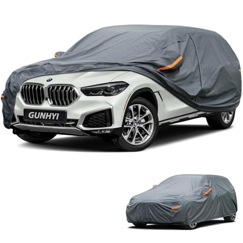 Image of GUNHYI Premium Car Cover Custom Fit BMW X6, 16 Layers Heavy Duty Car Cover Waterproof All Weather with Zipper Door for Sun Rain Snow Dust Uv Protection