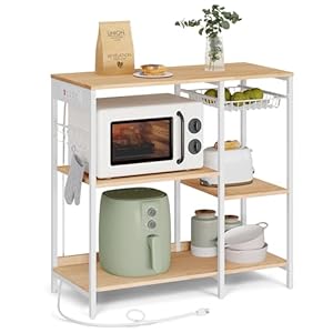 VASAGLE Bäckerregal UKKS036Y09 mit Steckdose