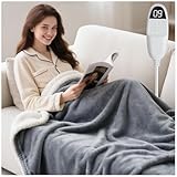 Coperta Elettrica Riscaldante Qoosea 180x130 cm - Spegnimento Automatico 1-9h - 9 Livelli ...