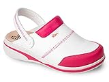 Flexible Zueco ANTIbactariano Modelo Costa blaco-Fucsia Talla 37 Certificado CE EN ISO 20347 Marca DIAN
