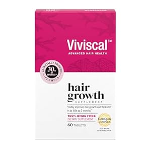 Viviscal Hair Growth Supplements For Women For Thicker, Fuller Hair, Nourishes Thinning & Loss, With Proprietary Collagen Complex, 60 Tablets, 1 Month Supply