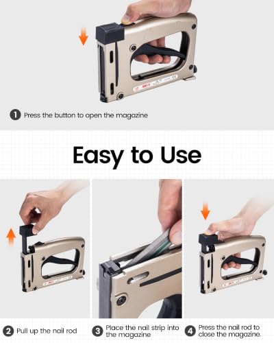 Image of meite Point Driver HM515 Manual Tool with 1000-Count Flexible Point Nails, Picture Framing Tool for DIY Crafts, Frame Point Driver, Picture Frame Stapler /Nailer /Tacker