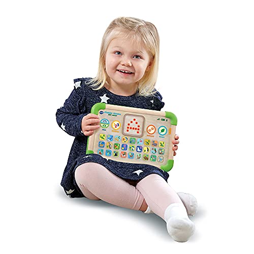 VTech Tablette Éducative ABC Nature Tablette Enfants Interactive et Sensorielle Partiellement en Bois Jouet d'Éveil Alphabet Animaux Cadeau Bébé Fille et Garçon Dès Contenu en Français - vue 6