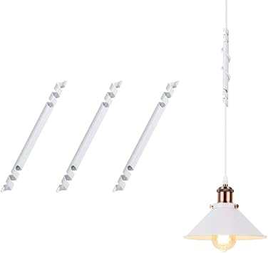 ANYE 3-Pack Iron Art Cord Adjuster White Color Cable Management Accessories for Pendant Light Chandelier DIY Cord Winder