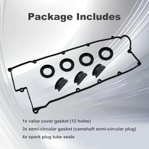 Image of Engine Valve Cover Gasket Compatible with Hyundai Elantra 2003-2012 Tiburon 2003-2008 Tucson 2005-2009 Kia Spectra 2004-2009 Spectra5 2005-2009 Sportage 2005-2010 2.0L L4 Replace# VS50583R