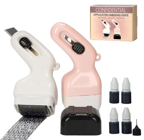 Defend Your Identity with Guard Your ID Privacy Rollers & Security Stamps - Comprehensive 1.5 Inch ID Theft Protection Stamp Kit (2 Stamps + 4 Refills + Oil Needle Cover)