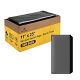 OutOfAir 11' x 25' Vacuum Sealer Bags 500 Bag (Bulk Case, Black/Clear) - Heavy Duty 7-Layer 4 Mil Plastic, Commercial Grade, BPA Free, Food Safe, Fits All Vacuum Sealer Machines, Sous Vide Compatible