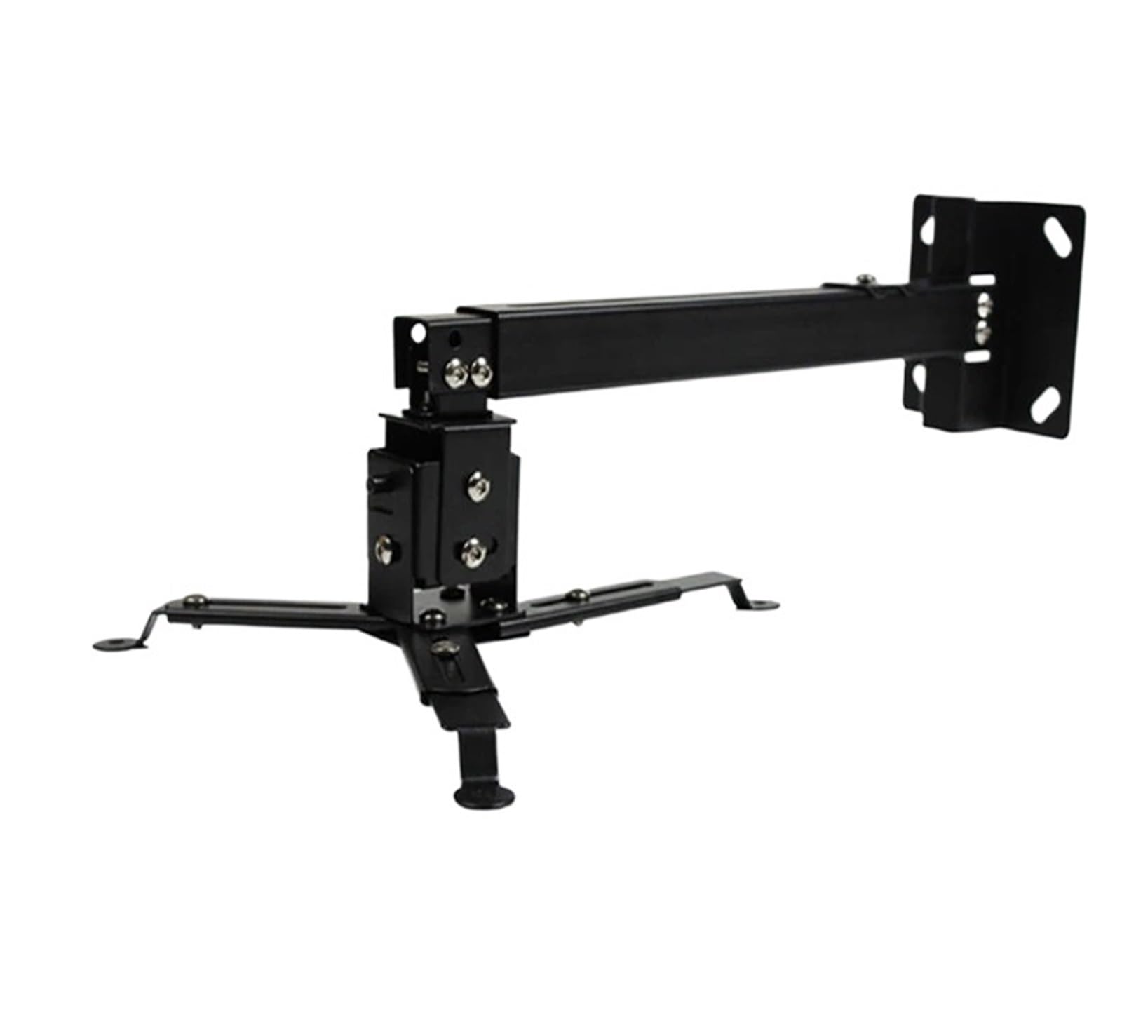 Support de toit réglable de 43 à 65 cm robuste en acier pour support plafond projecteur noir