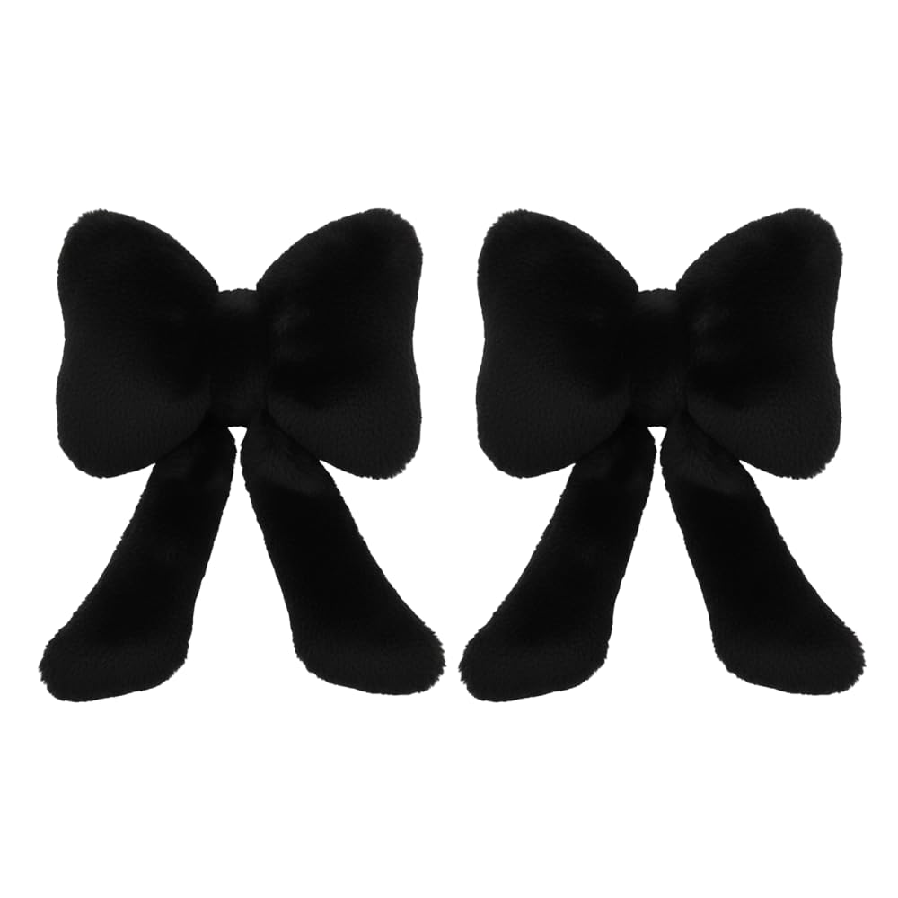 BDKMMS Car Neck Pillow, 2PCS Cute Bow Headrest Pillows Pink Soft Pillow Cushion for Car, Sofa, Bed