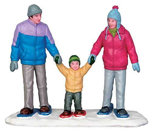 Famille de Raquettes à Neige Lemax 52336 figurine de collection peinte à la main