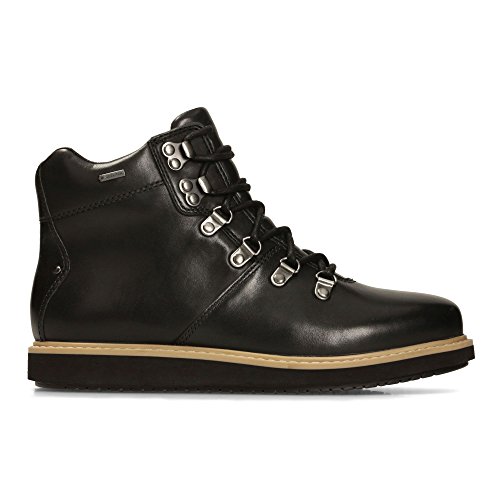 Clarks Glickasha GTX, Botas para Mujer, Negro (Black Leather), 39 EU