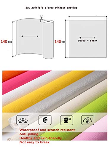 Tissu matériel vinyle orange de 140 cm pour patchwork et déco maison - 3