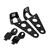 for 32mm Headlight Brackets Gorgeri 2pcs Stainless Steel Adjustable Motorcycle Headlight Mount Brackets Fork Racer 28mm-34mm Black