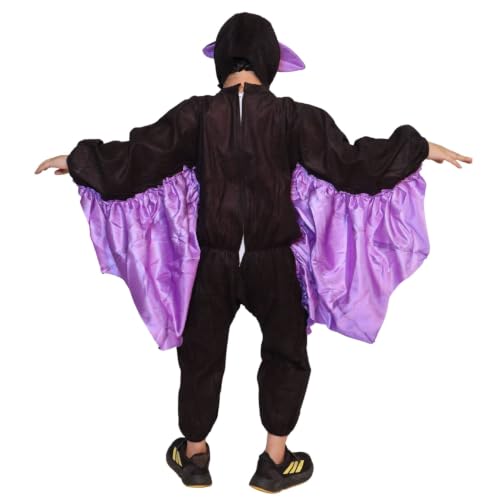 Image of Kaku Fancy Dresses Bat Bird Costume for Kids - Black - Purple, 3-4 Years | for Boys