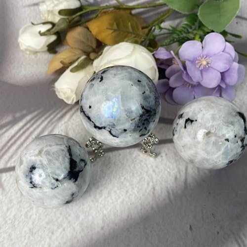 Pierre de lune blanche boule cristal naturel pierre précieuse polie - 5
