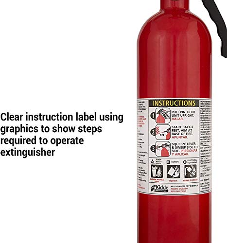 Kidde FA110 Multi Purpose Fire Extinguisher 1A10BC, 1 Pack /