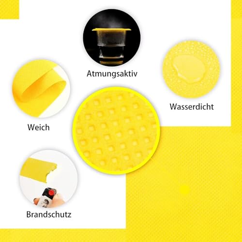 Nappe jetable en intissé jaune anti déchirure pour table de fête - 3