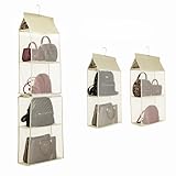 [タビトラ] クローゼット吊り下げ収納 バッグ収納 壁掛け 収納ボックス ハンガーラック カバン収納 4段式 多機能 衣類ラック 大容量 旅行 出張 省スペース