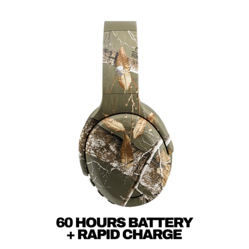 Image of Skullcandy Crusher ANC 2 Wireless Over-Ear Bluetooth Headphones with Multi-Sensory Bass, Active Noise Cancelling, Up to 60 Hours Battery, Microphone for iPhone Android - Realtree Edge Colors Drab