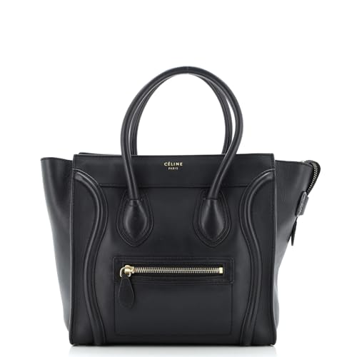 Celine, Pre-Loved Luggage Bag Smooth Leather Micro, Black