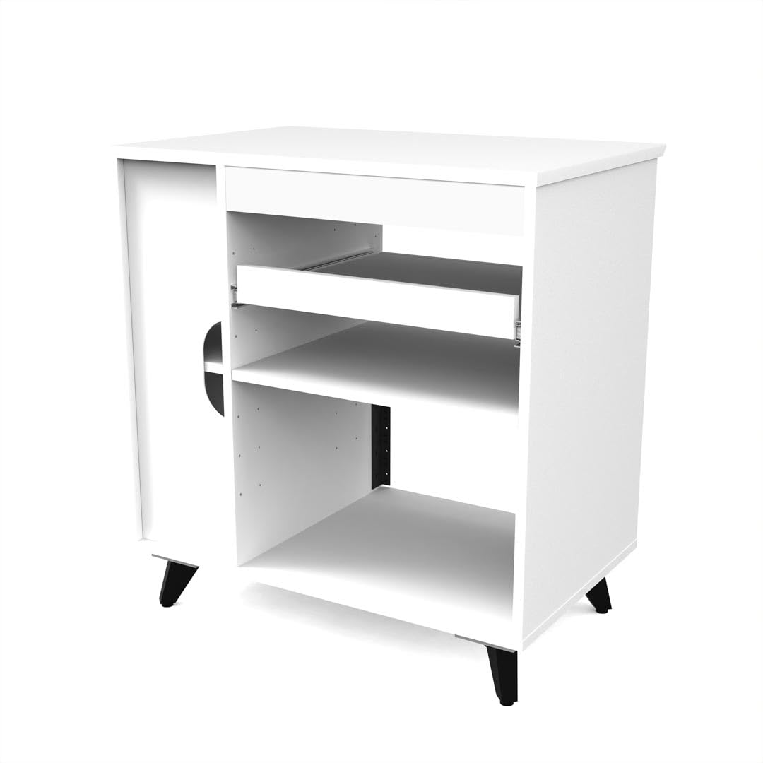 Glorious Modular Side Rack White - Estensione rack da studio per le serie Sound Desk e Workbench