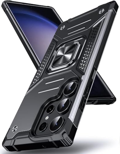 Coque Samsung S24 Ultra avec anneau magnétique et support voiture