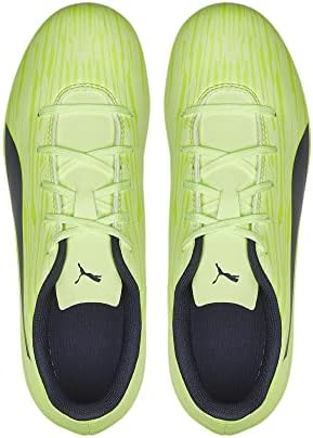 PUMA Rapido III Firm Artificial Ground Sneaker, Parisian Night-Fresh Yellow-Ebony, 13 US Unisex Big Kid | Image 3