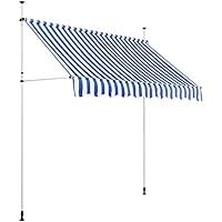 Yaheetech Tenda da Sole per Balcone Esterno Veranda a Bracci Estensibili con Manovella