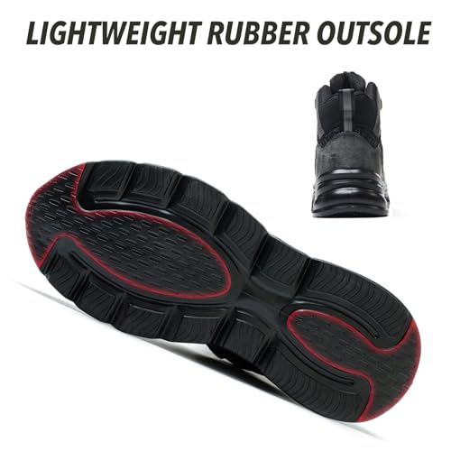 Image of Nutropa Steel Toe Boots for Men Women, Lightweight Work & Safety Shoes Outdoor Protection Footwear Puncture Proof Industrial and Construction Shoes