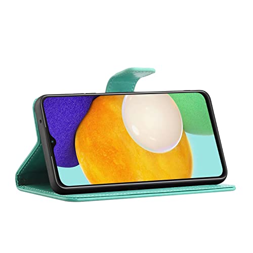 Samsung Galaxy A13 Case Flip, A13 5G Case Premium Wallet Phone Case Shockproof PU Leather Owl Tree Magnetic Cover for Samsung Galaxy A13 4G/5G Kickstand Card Holder & 1 Touch Pen Green - Image 2