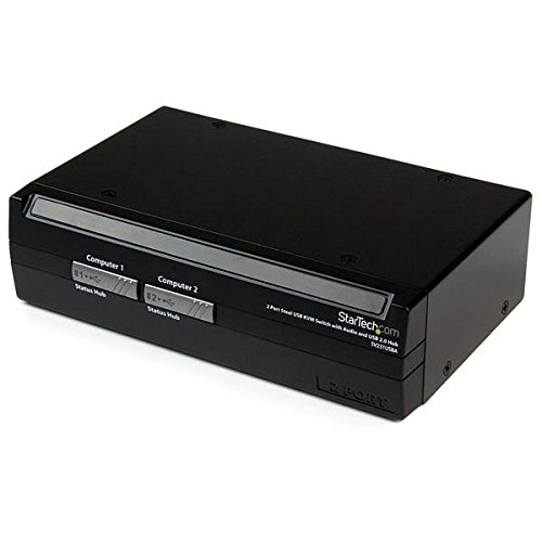 Startech.com 2 Port Steel Usb Kvm Switch With Audio And Usb 2.0 Hub (Sv231Usba) #TOP2