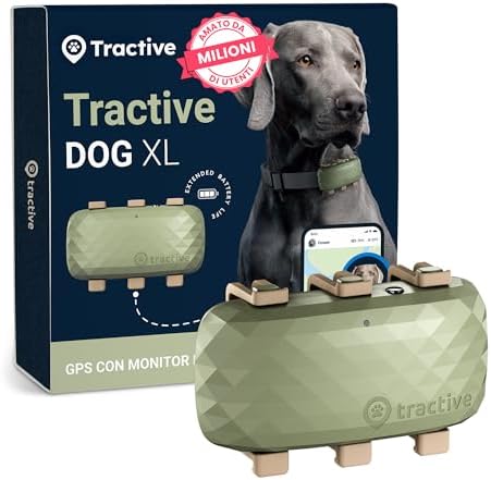 Tractive - GPS per cani XL - Fino a 1 mese di autonomia - Localiz...