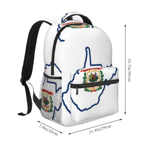 Mochila de senderismo EdWal impermeable con mapa de Virginia Occidental 2
