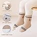 PBHPBH 5 Pairs Fashion Baby Non-Slip Cotton Socks with Grips - Toddler Socks for Girls & Boys, Suitable for learning to walk (US, Age, 1 Year, 3 Years, Green)