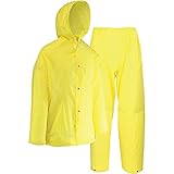 CLC Custom Leathercraft Rain Wear R106L .10MM 3-Piece PVC Rain Suit - Large,Yellow