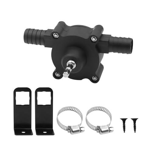Pompe de transfert auto-amorçante manuelle avec kit de fixation pour évacuation eau