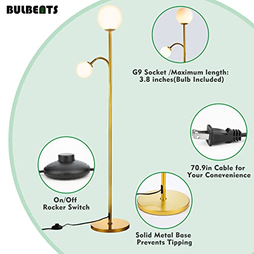 Bulbeats Modern Decorative Globe Gold Floor Lamp thumb #4