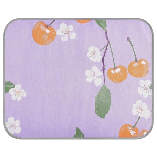 siphylline Art Surinam Cherry Fruit Purple Summer Cooling mat for Cats Self Cooling cat Blankets for Indoor s for Cats Outdoors Non-Electric cama Fria para perro S