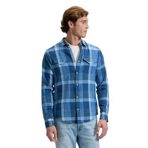 Lee Clean Western Shirt Homme en jean denim classique coupe droite