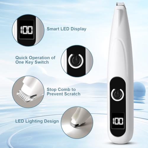 AOOWU Rechargeable Electric Dog Paw Clipper, Low Noise Shaver for Dogs Cats - Image 2