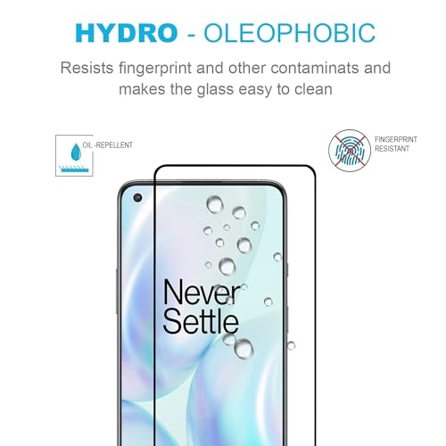 Image of HD Tempered Glass Screen Protector Compatible For OnePlus 8T With Edge To Edge Coverage And Easy Installation Kit