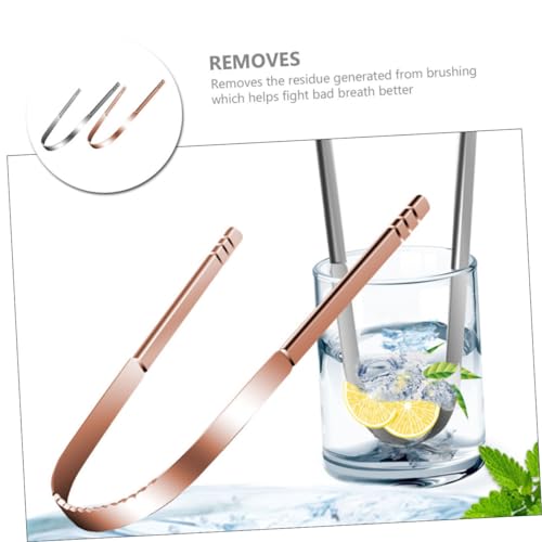 HOMSFOU 4 Pçs Raspador De Língua Raspador De Limpeza Para Língua Portátil Limpador De Língua Raspado